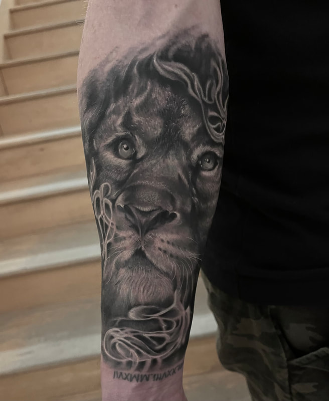 My panther tattoo by Brit Abad at Good Stuff Tattoo in Portland Oregon   rtattoos